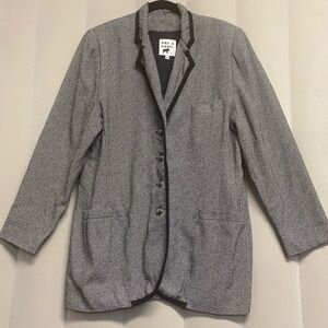 Vintage Max & Mabel Women’s Blazer Jacket Medium Chevron Zigzag Oversized 1990s